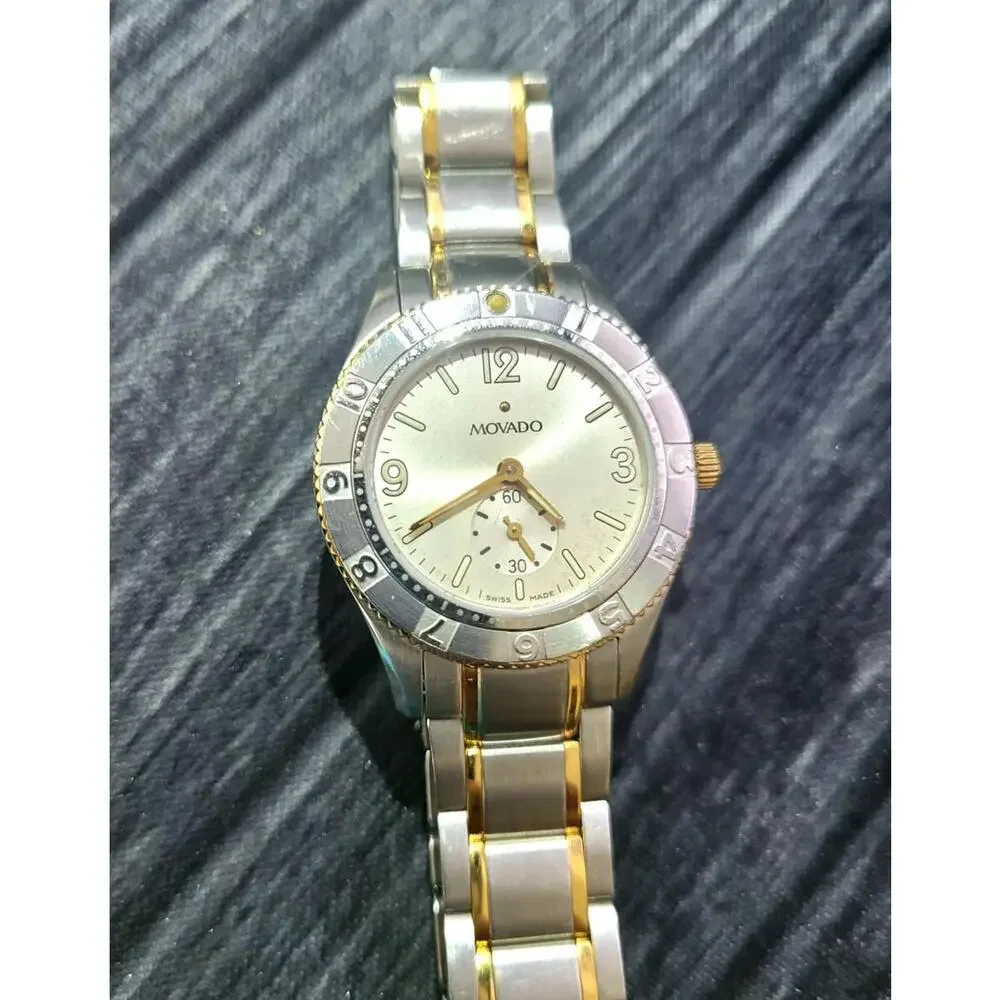 Vintage Ladies Movado Gentry 84 E9 1860‎ Sub Sec Swiss Watch